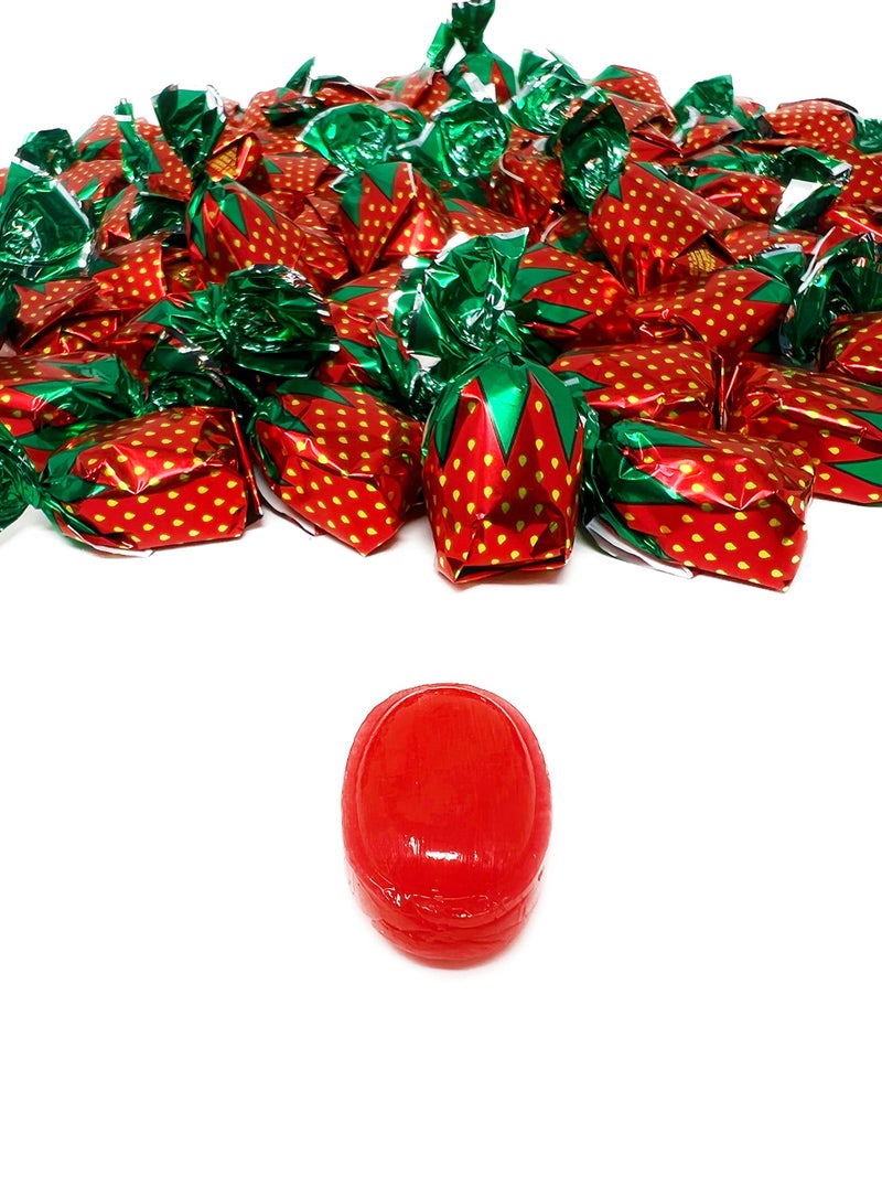 Assortit Strawberry Hard Candy Filled With Real Fruit Pulp - 1 lbs - Strawberry Flavored Bon Bons Filled with Real Strawberry Pulp - American Vintage Candy Snack Assortment - Individually Wrapped, 16 oz. - Image 5